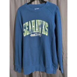 Seattle Seahawks Mens L Blue NFL Pro Line Fanatics Crewneck Sweatshirt Football